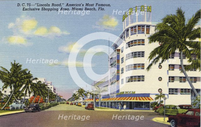 Lincoln Road, Miami Beach, Florida, USA, 1941. Artist: Unknown