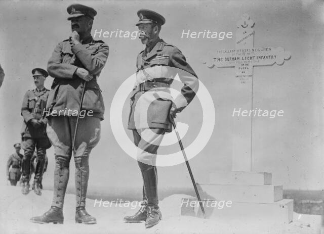 King George V on Butte De Warlencourt, 12 Jul 1917. Creator: Bain News Service.