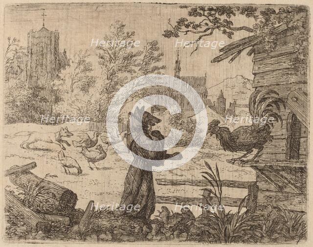 Reynard Disguised as a Monk, probably c. 1645/1656. Creator: Allart van Everdingen.