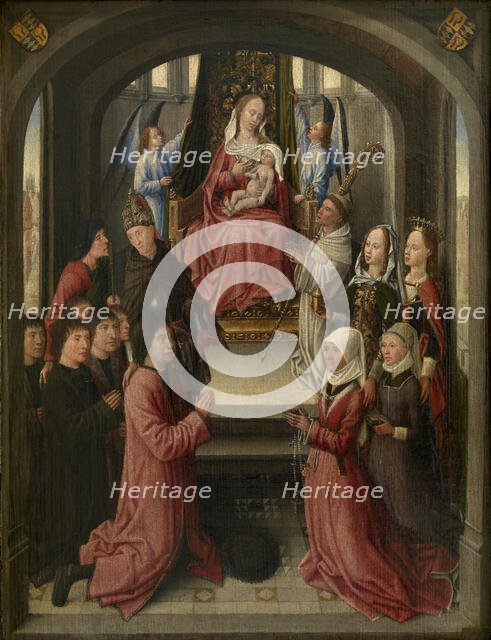 Lactatio of Saint Bernard of Clairvaux with Donors, 1475-1499. Creator: Anon.