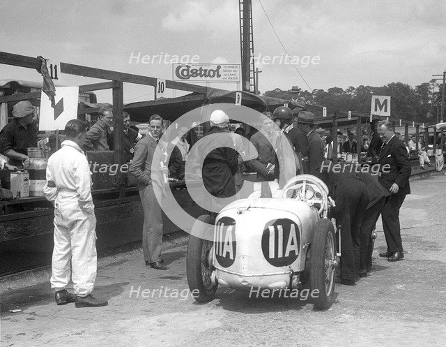 Frazer-Nash of Adrian Malcolm Conan-Doyle at the LCC Relay GP, Brooklands, 25 July 1931. Artist: Bill Brunell.