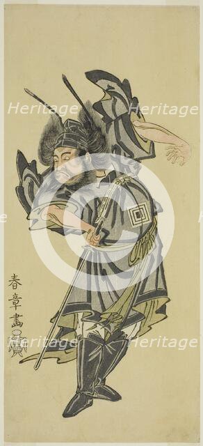 The Actor Ichikawa Danzo III as Shoki the Demon Queller in the Play Date Moyo Kumo ni..., c. 1768. Creator: Shunsho.