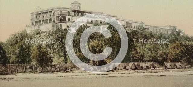 Mexico, the Castle of Chapultepec, between 1884 and 1900. Creator: William H. Jackson.