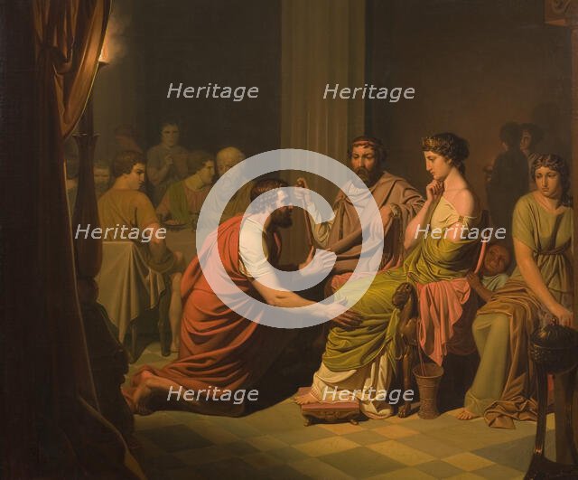 Odysseus before Alcinous, King of the Phaeacians, 1853. Creator: Johan August Malmström.