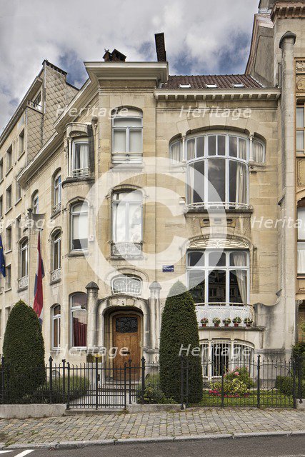 Hotel van Eetvelde, 2 Av. Palmerston, Brussels, Belgium, (1898), c2014-2017. Artist: Alan John Ainsworth.