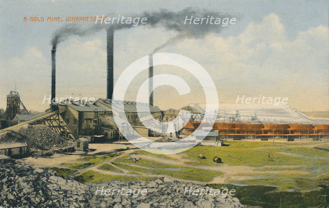 'A Gold Mine, Johannesburg', early 20th century. Creator: Unknown.