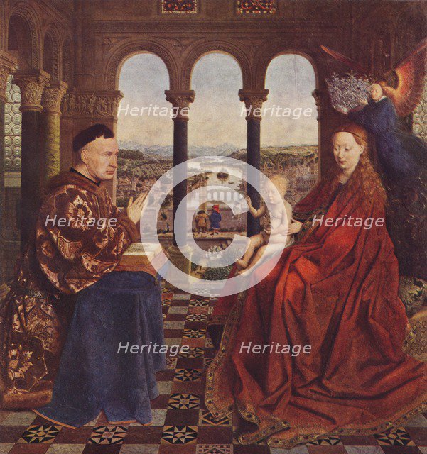 Madonna of Chancellor Rolin, c1435, (1938). Artist: Jan van Eyck