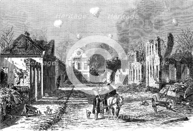 The War in Denmark: the town of Sonderburg in ruins after the bombardment..., 1864. Creator: Unknown.