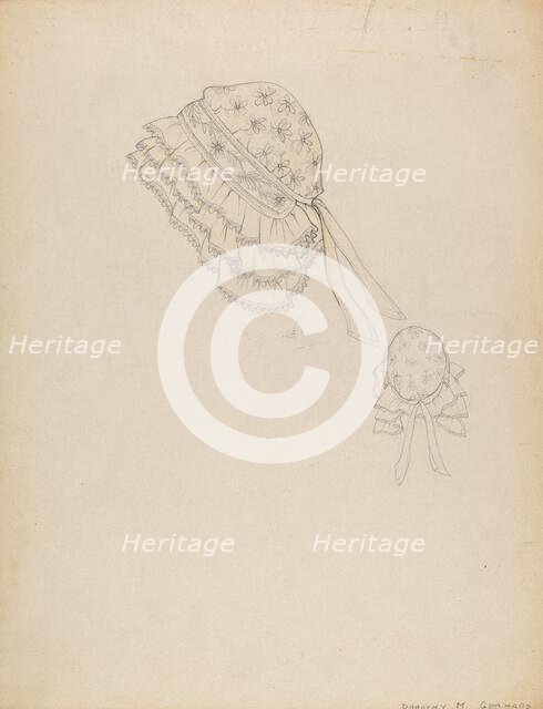 Bonnet, 1935/1942. Creator: Dorothy M. Gerhard.