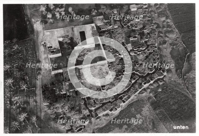 Aerial view of a village, Egypt, 1931 (1933). Artist: Unknown