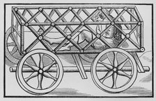 Movable iron cage, Medieval torture, (1878).  Creator: Unknown.