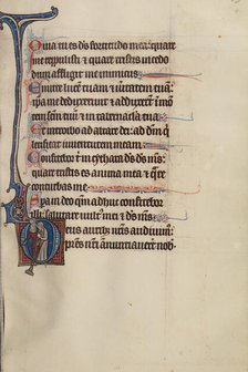 Initial D: Two People; Bute Psalter, text and illumination about 1285. Creator: Bute Master.