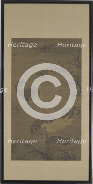 Swimming Geese, Ming dynasty, 15th century. Creator: Lin Liang.