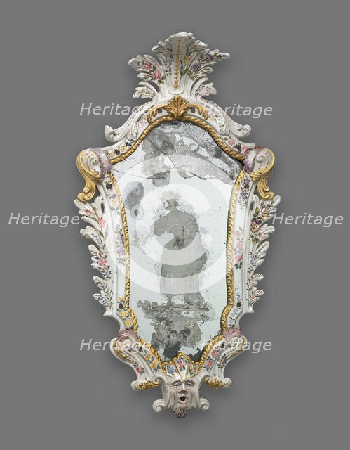 Mirror: Shepherdess, Italy, 1740/60. Creator: Unknown.