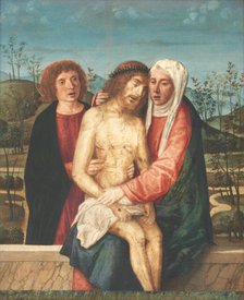 Pietà with Virgin and St. John, 1485-1527. Creator: Giovanni di Niccolo Mansueti.