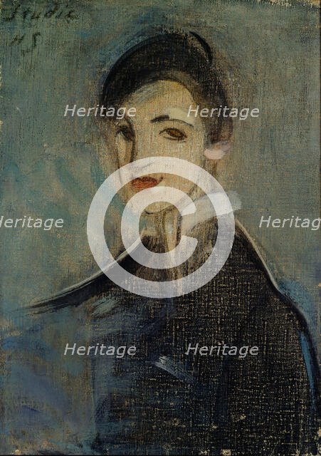 Singer in Black, 1916-1917. Creator: Schjerfbeck, Helene (1862-1946).