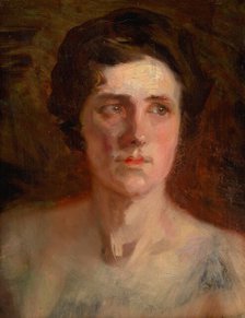 Head Study of a Woman, around 1890. Creator: Ludovit Pitthordt.