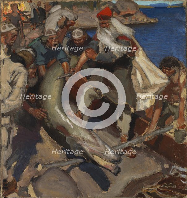 The Giant Pike, 1904. Creator: Akseli Gallen-Kallela.