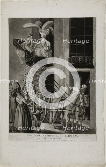 The New Fashion Phaeton, February 22, 1776. Creator: Philip Dawe.