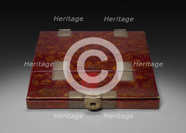 Mirror in a Lacquer Case, c 1800- 1825. Creator: Unknown.