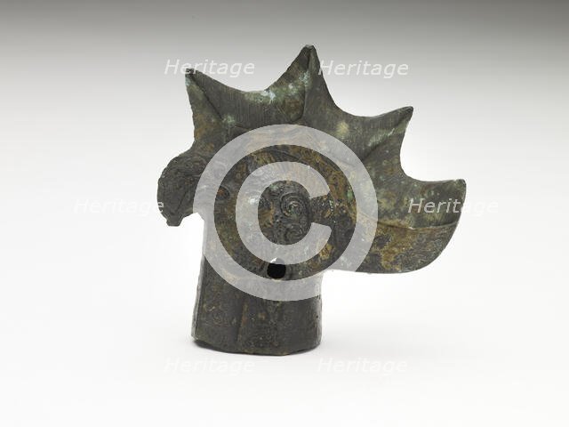 Spearhead in the form of a bird head, Eastern Zhou to Han dynasty, possibly 5th century BCE. Creator: Unknown.