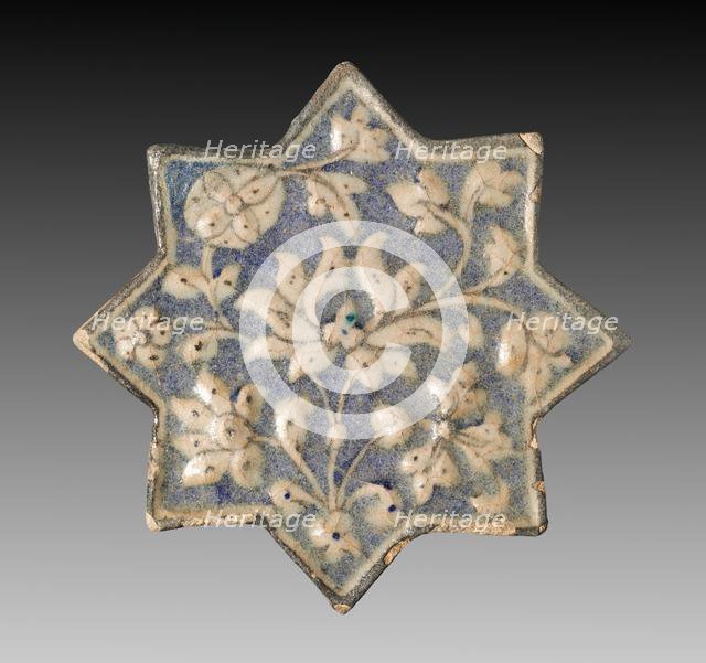 Wall Tile with Lotus Blossom, c. 1300-1350. Creator: Unknown.