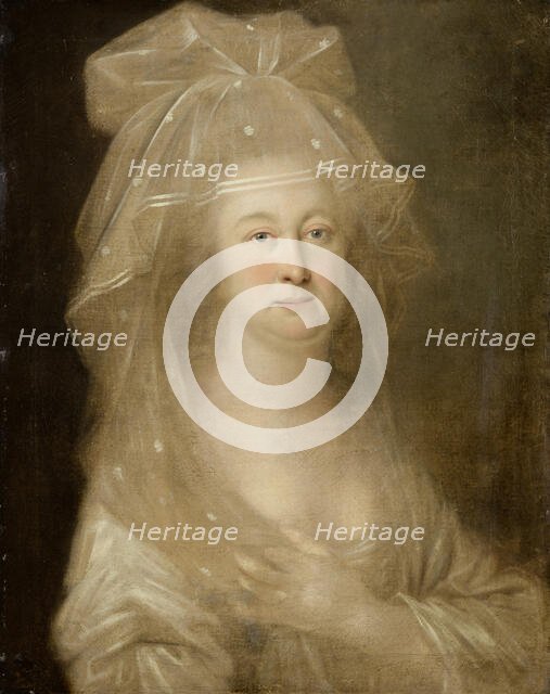 Portrait of a Woman wearing a Veil, c1785-1795. Creator: German Master.