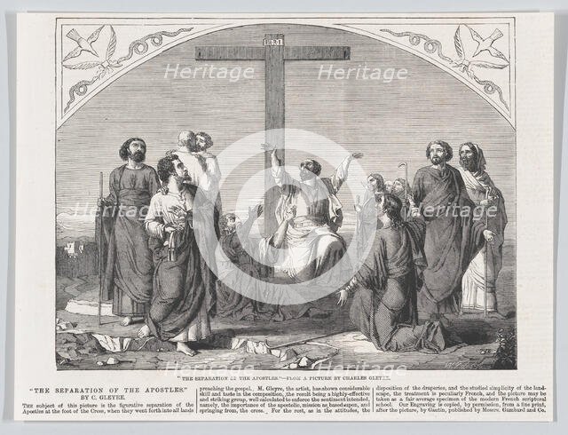 The Mission of the Apostles, from "Illustrated London News", October 30, 1865. Creator: William Luson Thomas.