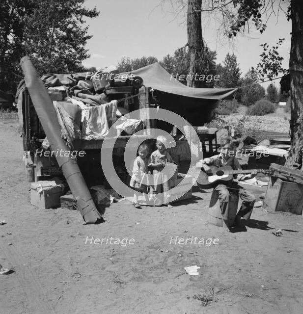 Possibly: Migratory children living in "Rambler's Park", Yakima Valley, Washington, 1939. Creator: Dorothea Lange.