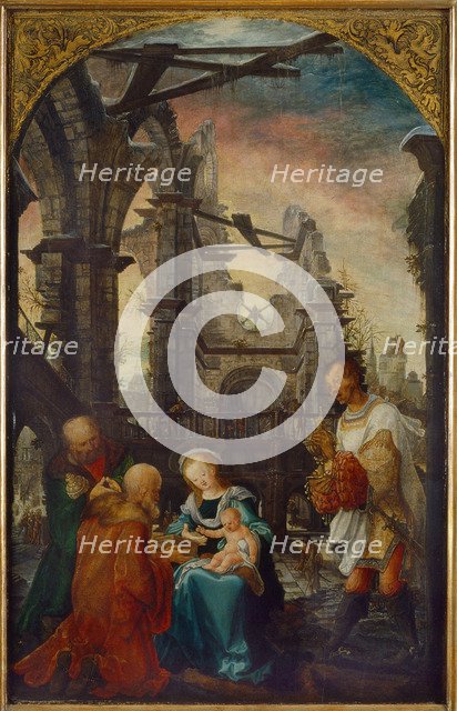 The Adoration of the Magi, 1521. Artist: Huber, Wolf (1480/5-1553)