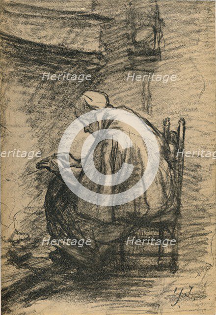 'Study for Honoured Old Age' c1881. Artist: Jozef Israels.