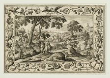 The Flight into Egypt, from Landscapes with Old and New Testament Scenes and Hunting Scenes, 1584. Creator: Adriaen Collaert.