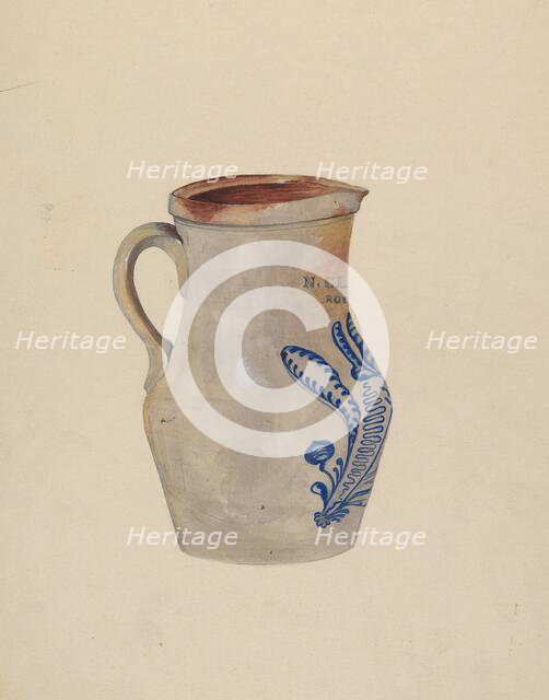 Water Pitcher, c. 1940. Creator: Jessie M Youngs.