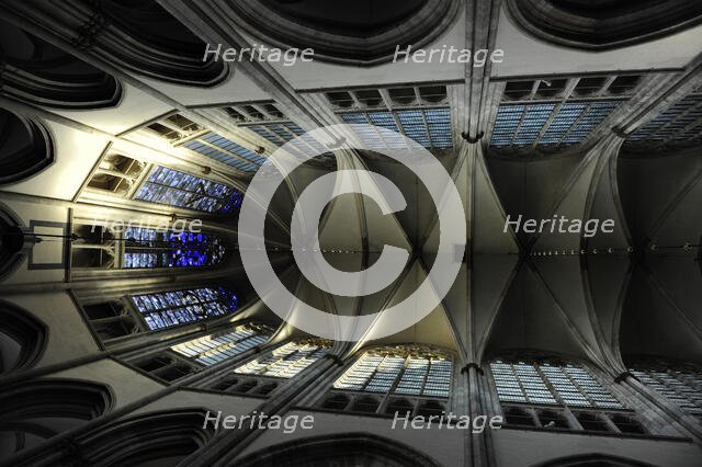 Interior, St. Martin's Cathedral, Utrecht, Netherlands, 2013.  Creator: LTL.