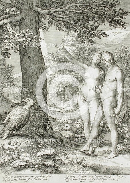 Adam and Eve Before the Tree of Knowledge, 1604. Creator: Jan Saenredam.