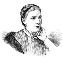 Florence Baker, wife of English explorer and anti-slavery campaigner Samuel White Baker, 1870. Artist: Unknown