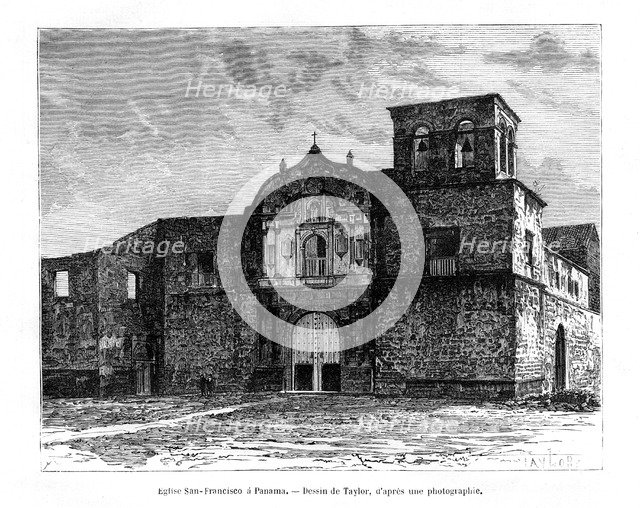 Church of San Francisco, Panama, Central America, 19th century. Artist: Taylor