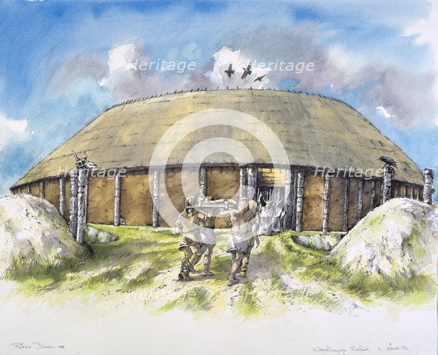 Woodhenge, c25th century BC, (c1990-2010). Artist: Mike Seaforth.