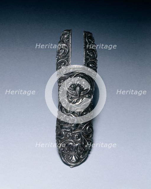 Mount for the Upper Stock of a Flintlock Pistol, c. 1680-1700. Creator: Unknown.