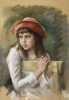 Portrait of the Artist's Sister Berta Edelfelt, 1883. Creator: Albert Edelfelt.