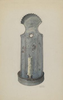 Tin Wall Sconce, c. 1939. Creator: Luther D. Wenrich.