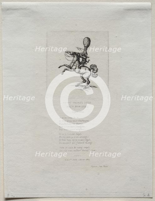 Little Prince Dito, 1864. Creator: Charles Meryon (French, 1821-1868).