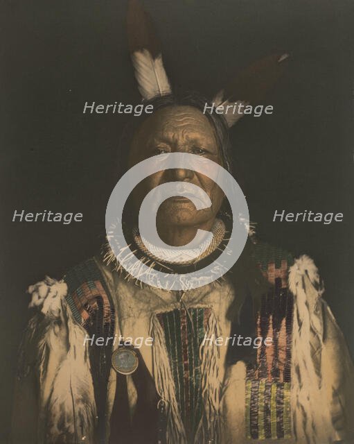 Not Afraid of the Pawnee--Yanktonai Sioux Chief. Creator: De Lancey Gill.