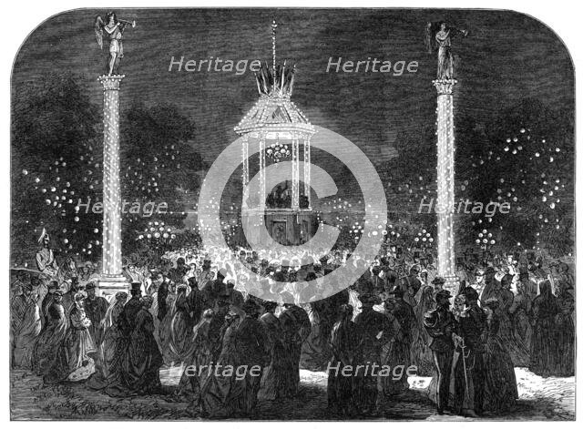 Nocturnal Fête at Florence in honour of the Marriage of the Crown Prince of Italy, 1868. Creator: Unknown.