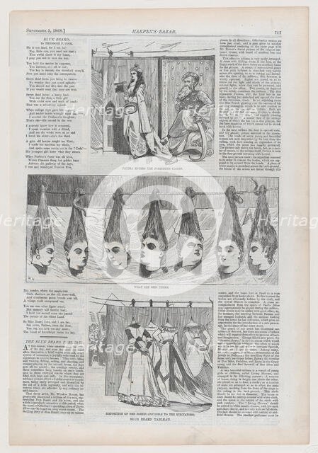 Blue Beard Tableau: Fatima Enters the Forbidden Court; What She Sees There; D..., September 5, 1868. Creator: Unknown.