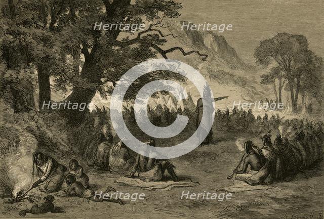 'Pontiac in Council', (1877). Creator: Albert Bobbett.