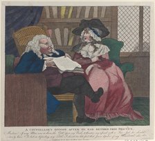 A Counselor's Opinion After He Had Retired From Practice - The Legal Consultation, 1780-94., 1780-94 Creator: Unknown.