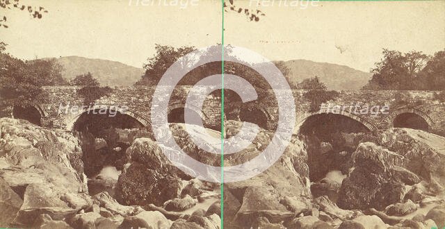 Pair of Early Stereograph Views of British Bridges, 1860s-80s. Creator: Unknown.