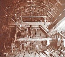 Bulkhead to retain compressed air in Rotherhithe Tunnel, London, October 1906. Artist: Unknown.
