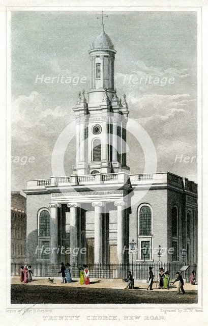Trinity Church, Euston Road, St Pancras, London, 1828.Artist: HW Bond
